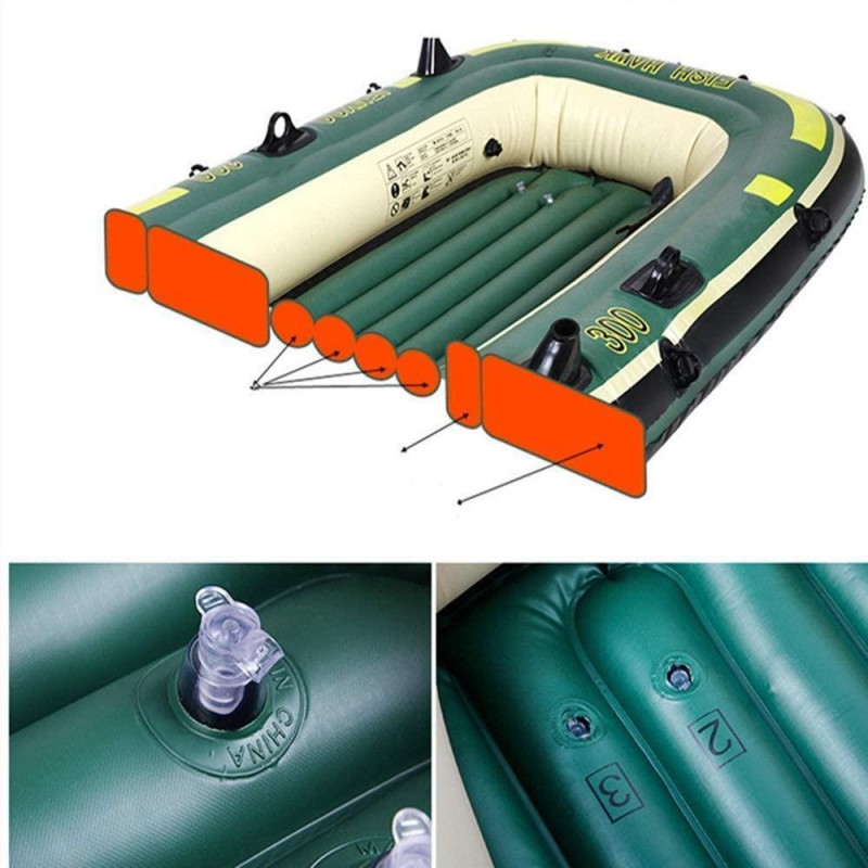 Inflatable Boat Outdoor Inflatable Boat 3 People Thick Hard Bottom Boat  Assault Boat Fishing Boat Drift Boat Kayak